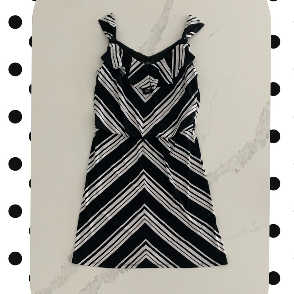 Black & White chevron mini-dress